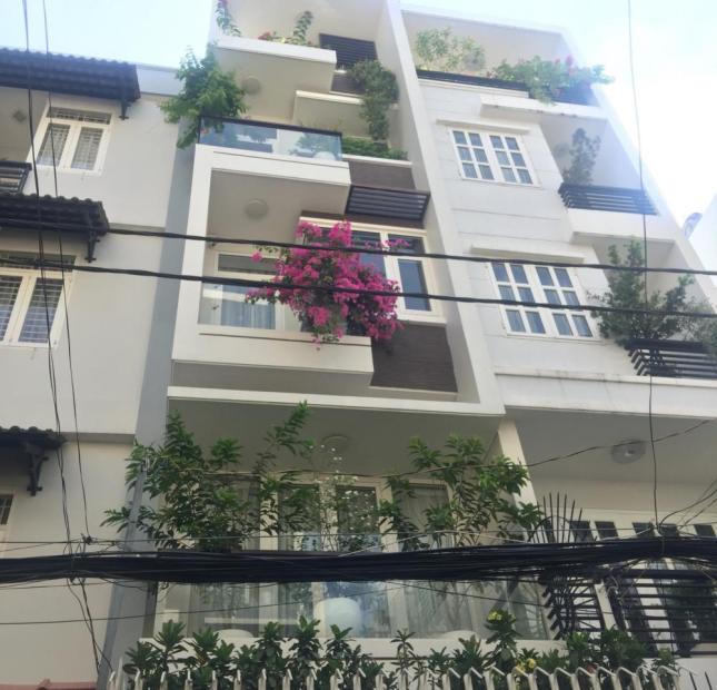 Cho thuê nhà mặt tiền đường Nguyễn Chí Thanh. Diện tích: 4,2m x 18m, nở hậu; trệt + lửng + 4 lầu.