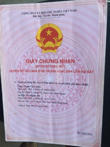 Bán đất chính chủ mặt tiền QL 1A, thôn An Bình, xã Sông Phan, Hàm Tân, Bình Thuận