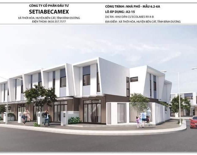 Nhà hoàn thiện giá rẻ nhà phố Ecohome trong khu EcoLakes Mỹ Phước, NH cho vay 70% trong 15 năm