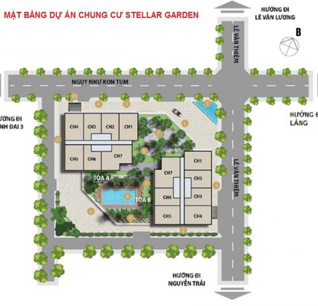 Chung cư cao cấp Stellar Garden 35 Lê Văn Thiêm, Thanh Xuân, chiết khấu trên 300 triệu