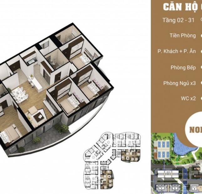 Bán căn hộ chung cư Ngoại Giao Đoàn, Từ Liêm, Hà Nội, giá gốc vào tên hợp đồng trực tiếp chủ đầu tư