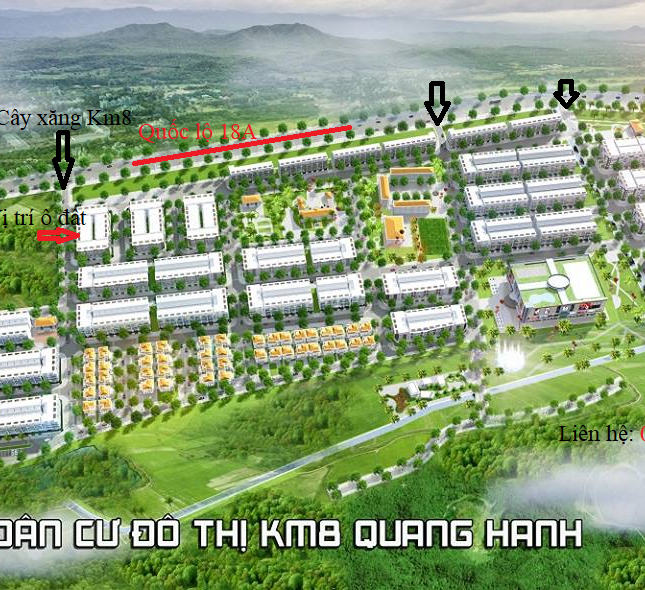 Bán ngay ô đất cách Quốc Lộ 18A chỉ 30m tại dự án Km8 Quang Hanh, Cẩm Phả, Quảng Ninh