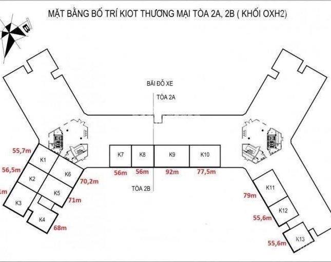 Bán lỗ ki ốt K6 Kiến Hưng, khu nhà ở Hưng Thịnh, 71m2, giá 1,5 tỷ, kinh doanh ngay, LH 0982.726.226