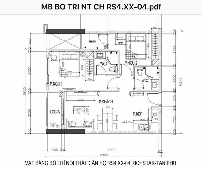 CHCC Ricstar Novaland 278 Hòa Bình, Hiệp Tân, Tân Phú, 59.6m2, 2.6 tỷ, LH: 0944240055 Hồng Ân