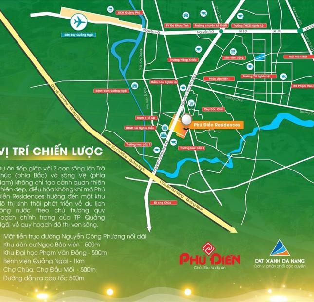 Chính thức mở bán dự án Phú Điền Residences Quảng Ngãi, mặt tiền Nguyễn Công Phương, gần cao tốc