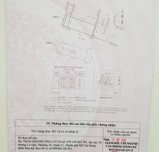 Bán nhà Hàn Hải Nguyên hẻm 7m, DT: 4.1 x 12.5m, 1 trệt 1 lầu