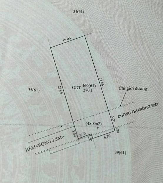 Bán lô đất hẻm Nguyễn An Ninh, DT: 10 x 22m, giá: 750tr