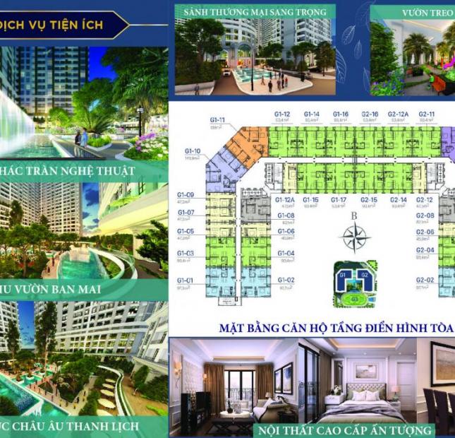 Tặng 120 triệu! chung cư cao cấp Sunshine Garden quận Hoàng Mai, Hà Nội, diện tích 44m2 giá 1.5 tỷ