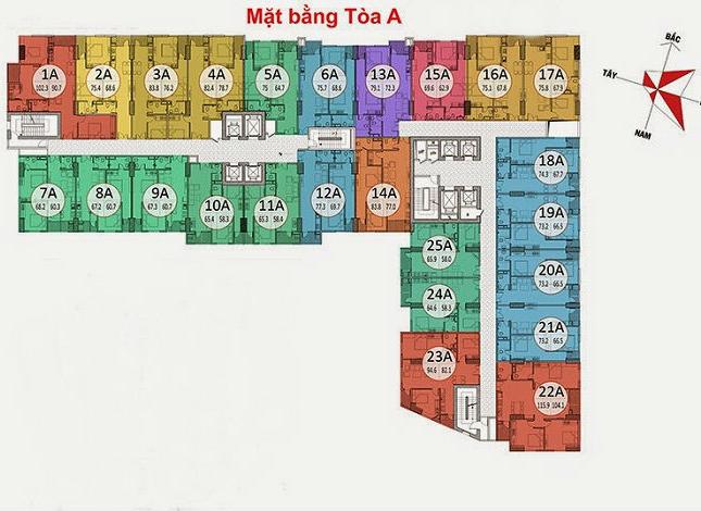 Bán phá giá, thấp hơn cả giá chủ đầu tư cắt lỗ căn hộ 73.2m2, 2 PN tòa A Gemek Tower 1, Hoài Đức