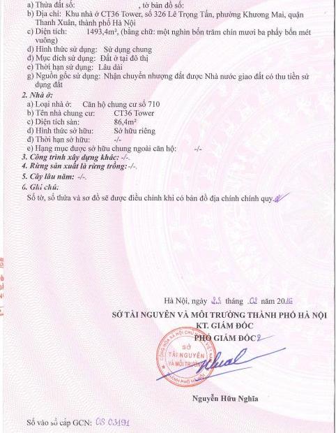 Căn hộ CT36 326 Lê Trọng Tấn, Thanh Xuân, Hà Nội