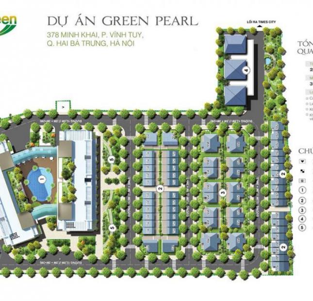 Bán căn 3PN dự án Green Pearl, 87m2, 2,9 tỷ, full nội thất, quần thể đẹp đáng sống