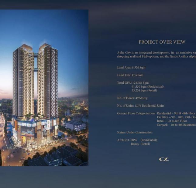 Mở bán dự án căn hộ siêu sang Alpha City tại 87 Cống Quỳnh, Q. 1, LH: 0901.257.938