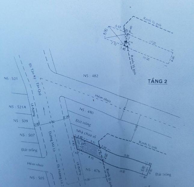 Bán nhà mặt tiền 7.6 tỷ, 4x30m 1 tấm đường Mã Lò, Phường Bình Hưng Hòa A