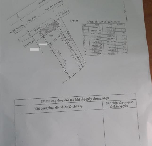 Bán Đất 8.5 tỷ, 7.7x24m (NH) Góc Đường SinCo , Phường Bình Trị Đông B