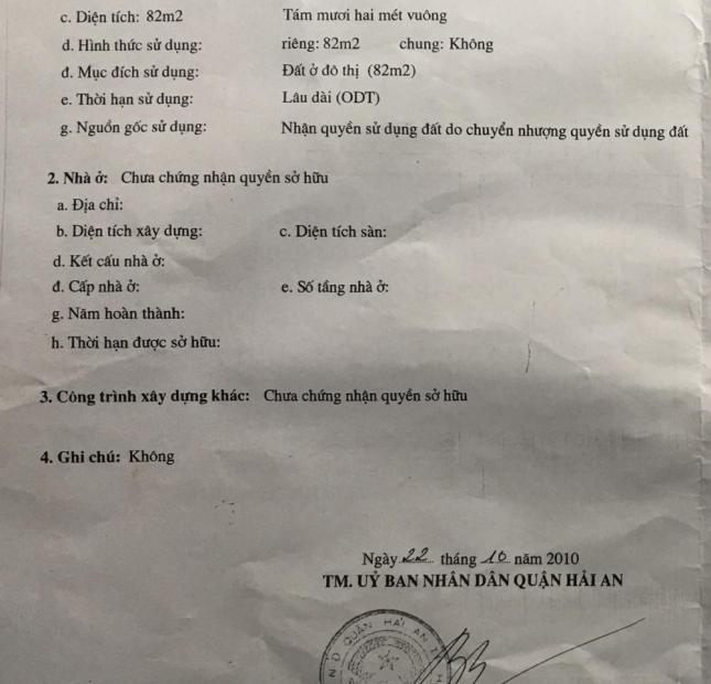 Cần bán đất mặt đường Tân Vũ 2, Tràng Cát, Hải An, Hải Phòng