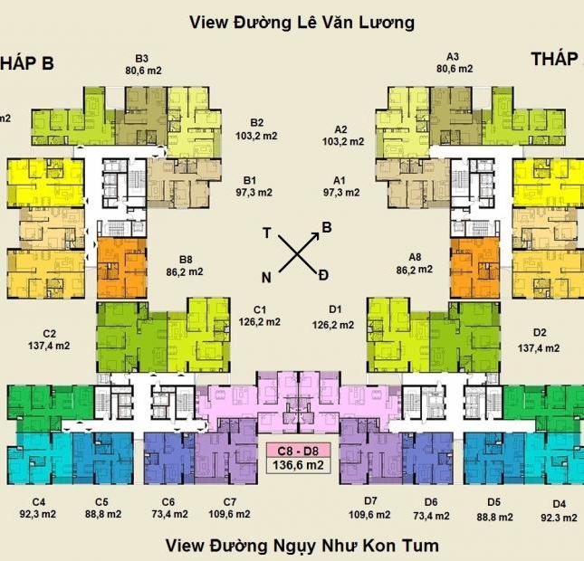 Bán suất ngoại giao dự án Việt Đức Complex 39 Lê Văn Lương, DT 73m2, giá 2.08 tỷ