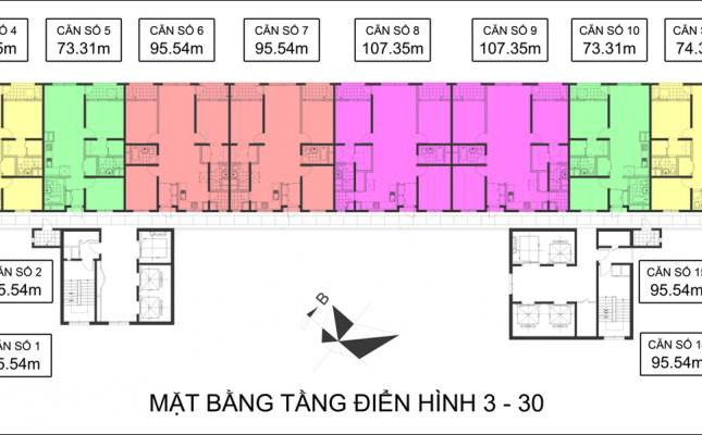 2 tỷ bay nhanh căn 73m2, chung cư Quốc tế Booyoung Vina, đối diện Làng Việt Kiều, LH 0941080181