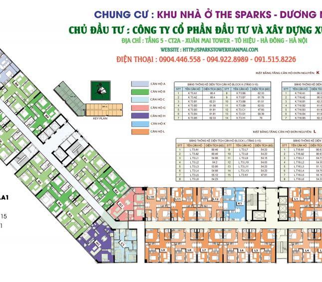 Phá giá thị trường, căn hộ 2 phòng ngủ HH2L Xuân Mai Complex, Dương Nội, giá chỉ 900 triệu