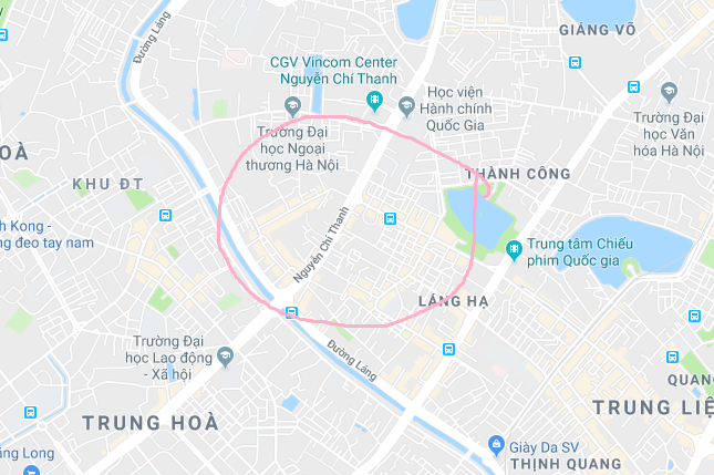 Cho thuê nhà mặt phố Nguyễn Chí Thanh – 42 triệu/tháng