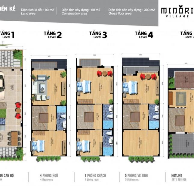 Căn biệt thự duy nhất tại dự án Minori Village, Hai Bà Trưng, 105 triệu/m2