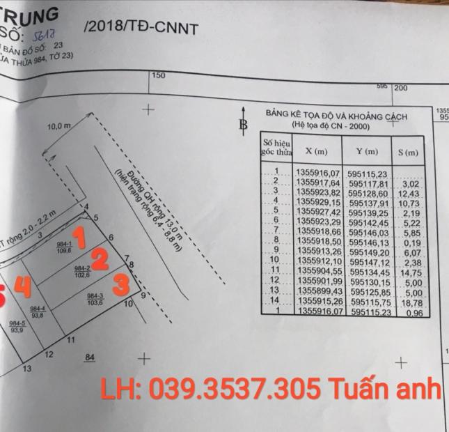  Đất Phân Lô, thôn Võ Cạnh, xã Vĩnh Trung
