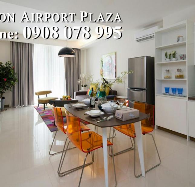 Bán CH 1PN, có nội thất, diện tích 57m2, Sài Gòn Airport Plaza, giá tốt nhất dự án, 0908 078 995