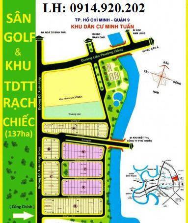 Bán nền đất biệt thự KDC Hoàng Anh Minh Tuấn, phường Phước Long B, Quận 9, Lô F, dt 10x25m