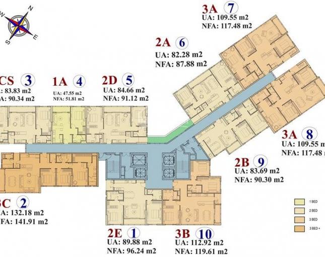 Bán căn hộ 2 phòng ngủ, tháp Bora Bora, HA-08.06, loại 2A, lầu thấp view hồ bơi, 4.8 tỷ. 0909891900