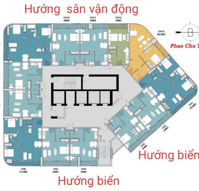 Căn hộ Marina Suites 4*, biển Trần Phú, Tặng sàn gỗ, điều hòa- Cơ hội trúng xe Mec