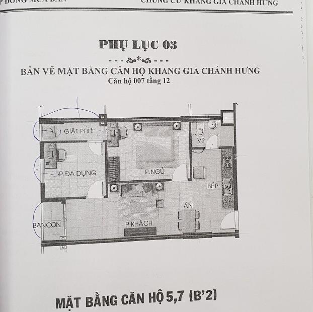 Bán căn hộ chung cư Khang Gia, quận 8, gần cầu Chánh Hưng và chợ Phạm Thế Hiển