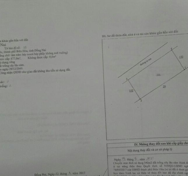 Bán lô đất biệt thự thổ cư Tam Phước, Biên Hòa