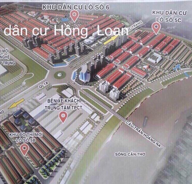 Bán nền thổ cư sổ đỏ đường D17 KDC Hồng Loan, giá 1.65 tỷ