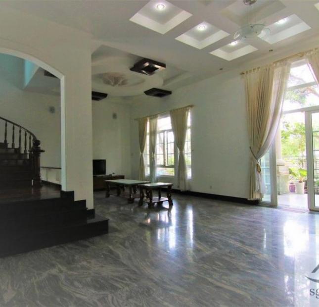 Cho thuê villa Thảo Điền 450m2, 1 trệt 2 lầu, 4PN 5WC, nội thất đầy đủ, sân vườn hồ bơi, 82 tr/th