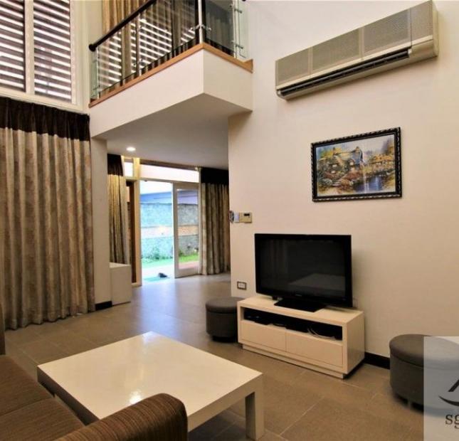 Cho thuê villa compound Thảo Điền, 183m2, 4PN 4WC, nội thất đầy đủ, sân vườn hồ bơi giá 82 tr/th.