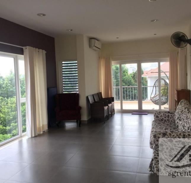 Cho thuê villa compound Thảo Điền, 350m2, 1 trệt 2 lầu, 4PN 5WC, nội thất đầy đủ, giá 89 tr/th