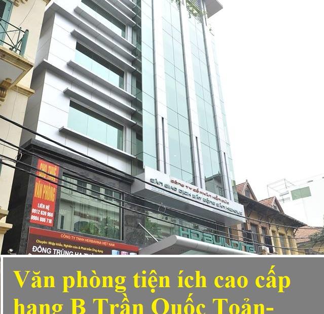 Trống duy nhất tầng 3 diện tích 185m2 tại Trần Quốc Toản, giá 76tr/ th, full dịch vụ, LH 0931743628