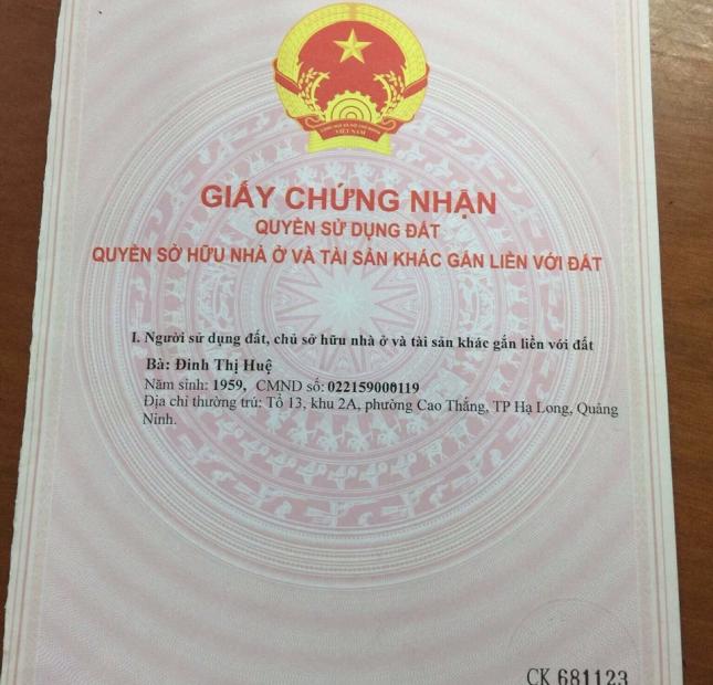 Chính chủ cần bán nhà phường Cao Xanh, TP Hạ Long, Quảng Ninh