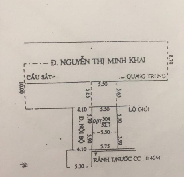 Nhà mặt tiền đường Nguyễn Thị Minh Khai, An Lạc, TP. Cần Thơ. Hướng Bắc, thổ cư, sổ hồng hoàn công