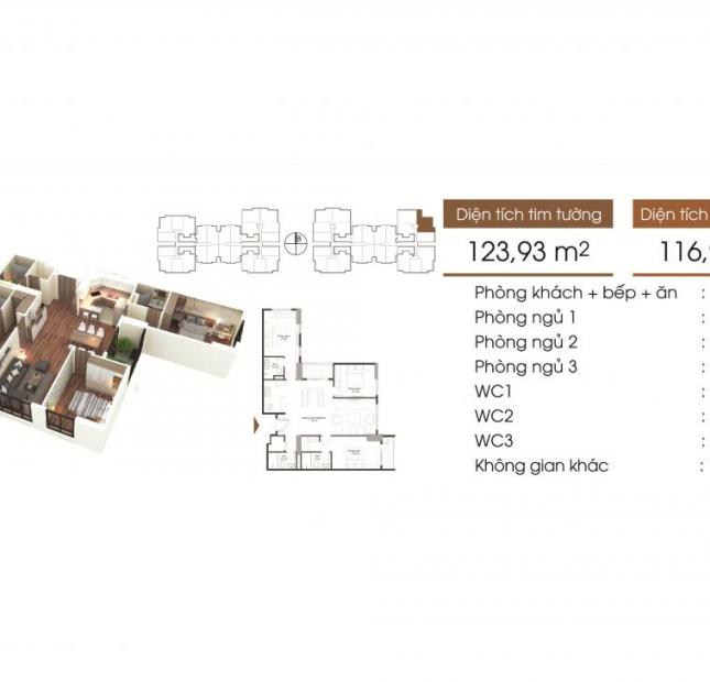 Cần bán căn góc đẹp nhất Five Star Kim Giang, căn hoa hậu 116m2 thiết kế 3 phòng ngủ, giá 3 tỷ 3