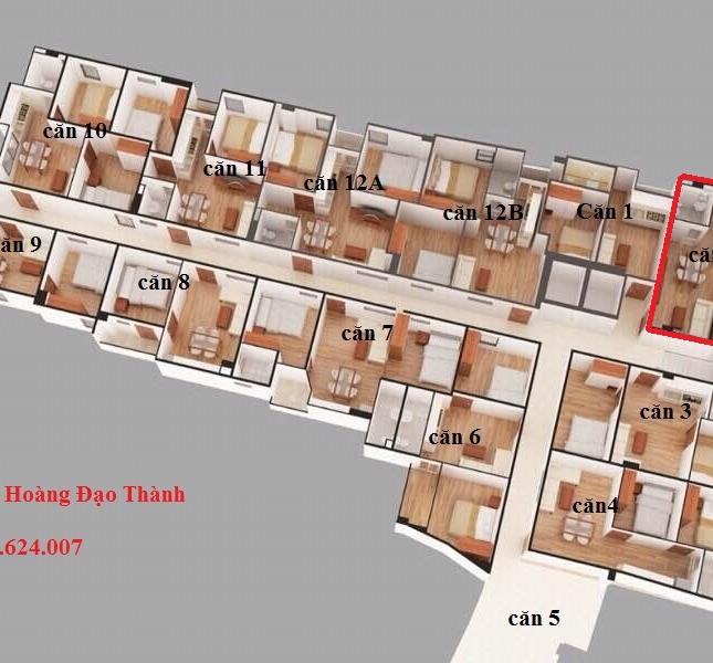 Bán căn hộ chung hộ chung cư mini Hoàng Đạo Thành, DT 48m2, full nội thất
