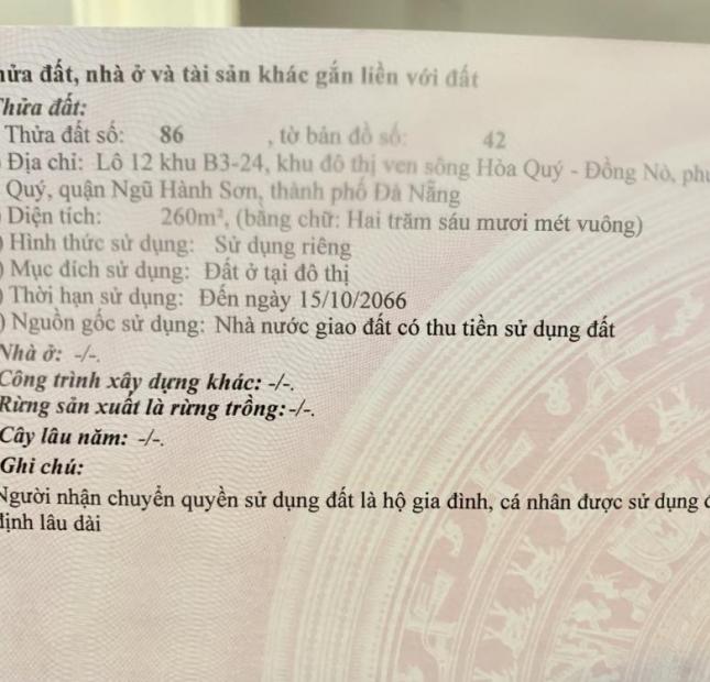 Bán gấp đất nền dự án khu đô thị sinh thái Xuân Hòa, Đà Nẵng