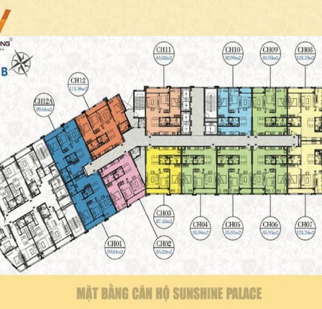 Bán chung cư tại dự án Sunshine Garden Palace, Hoàng Mai, Hà Nội. Diện tích 80m2, giá 2.3 tỷ