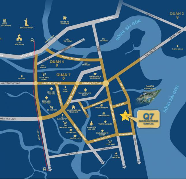 Chỉ 300 triệu sở hữu căn hộ đáng sống nhất khu Nam Sài Gòn Q7 Saigon Riverside, LH 0909010669