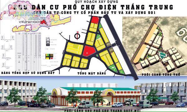 Bán đất chợ Thanh Quýt Điện Thắng Trung cách chợ 20m, đã có sổ đỏ, LH 0963089663
