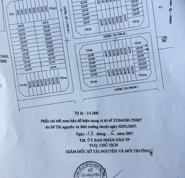 Bán đất khu dân cư Phú Mỹ Chợ Lớn, P. Phú Mỹ, Quận 7, DT: 4x25m. Giá 6.4 tỷ TL