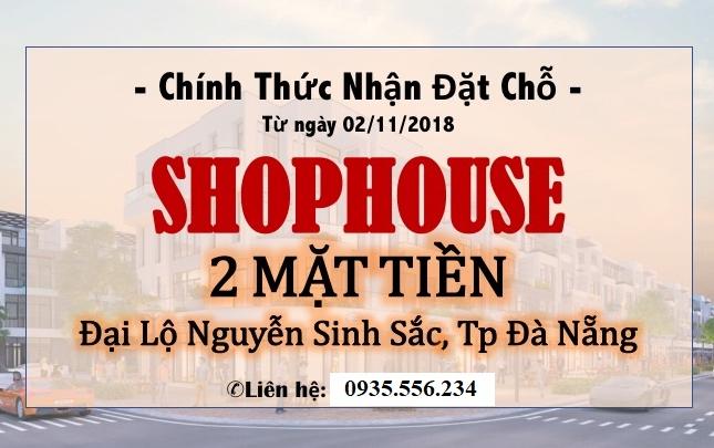 Dòng sản phẩm cao cấp shophouse đại lộ Nguyễn Sinh Sắc – Hoàng Thị Loan TP Đà Nẵng