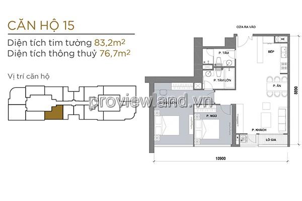 Bán căn hộ chính chủ Vinhomes Golden River, Q1, 2PN, 83m2 nội thất đầy đủ
