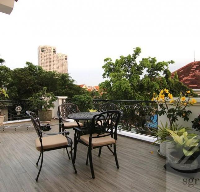 Cho thuê villa compound Thảo Điền, 350m2, 4PN, nội thất đầy đủ, 77 tr /th, phù hợp để ở, làm VP