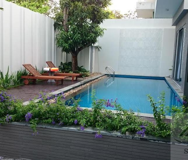 Cho thuê villa compound Thảo Điền, 300m2, 4PN, nội thất đầy đủ, giá 106 tr/th, LH 0909246874