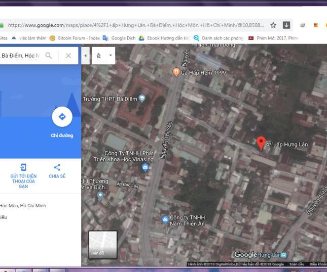 Bán đất thổ cư, đất ở đường Nguyễn Thị Sóc, Bà Điểm, Huyện Hóc Môn, TPHCM. Giá 29 triệu/m2, 631.4m²